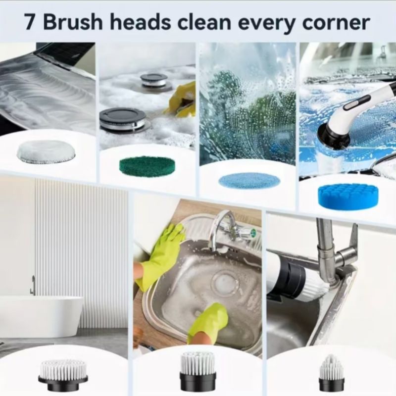 9 in 1 Cordless Electric Spin Scrubber